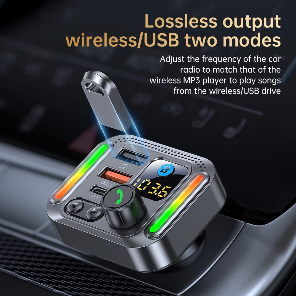 Car Bluetooth receiver 2026 latest model fast charging charger car mp3 player converter