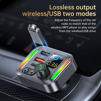 Car Bluetooth receiver 2026 latest model fast charging charger car mp3 player converter