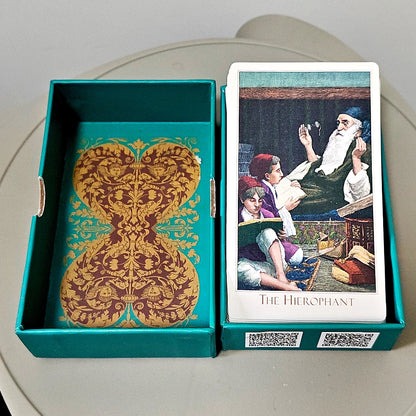 The Victorian Romantic Tarot Deck - 78 Pcs Elegant 19th Century Art Tarot Cards in Rigid Box, Double-embossed Cardstock