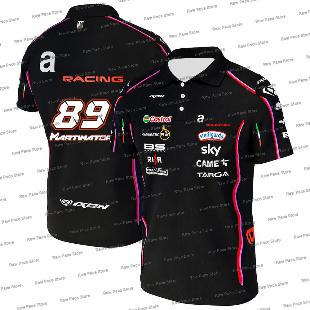 Marco Bezzecchi 72 Racing Team 2026 Polo Shirt for Men Breathable Outdoor Sports T-Shirt Martin 89 Daily Casual Plus Size Polos
