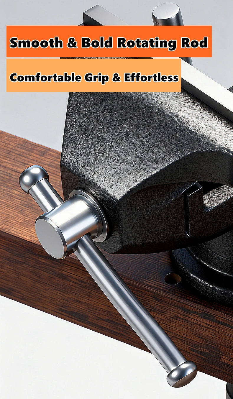 Universal Table Vise Multi-functional Portable 360° Swivel Base Clamp On Vice/Table Vise For Woodworking, Cutting Conduit, Drill