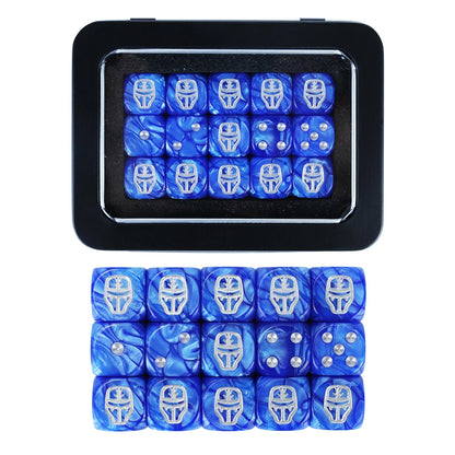 15PCS 16mm/0.63inch D6 Wargaming Dice Set for Tabletop Miniatures Game, Damage Tracking,Army Faction Themed Dice Tokens