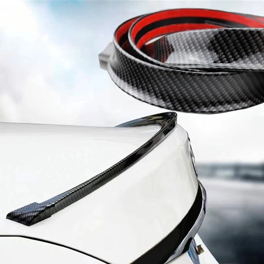 Universal 1.5M Car-Styling 5D Carbon Fiber Car-Styling 5D Fiber Shiny Black Spoilers DIY Refit Spoiler for Car Accessories