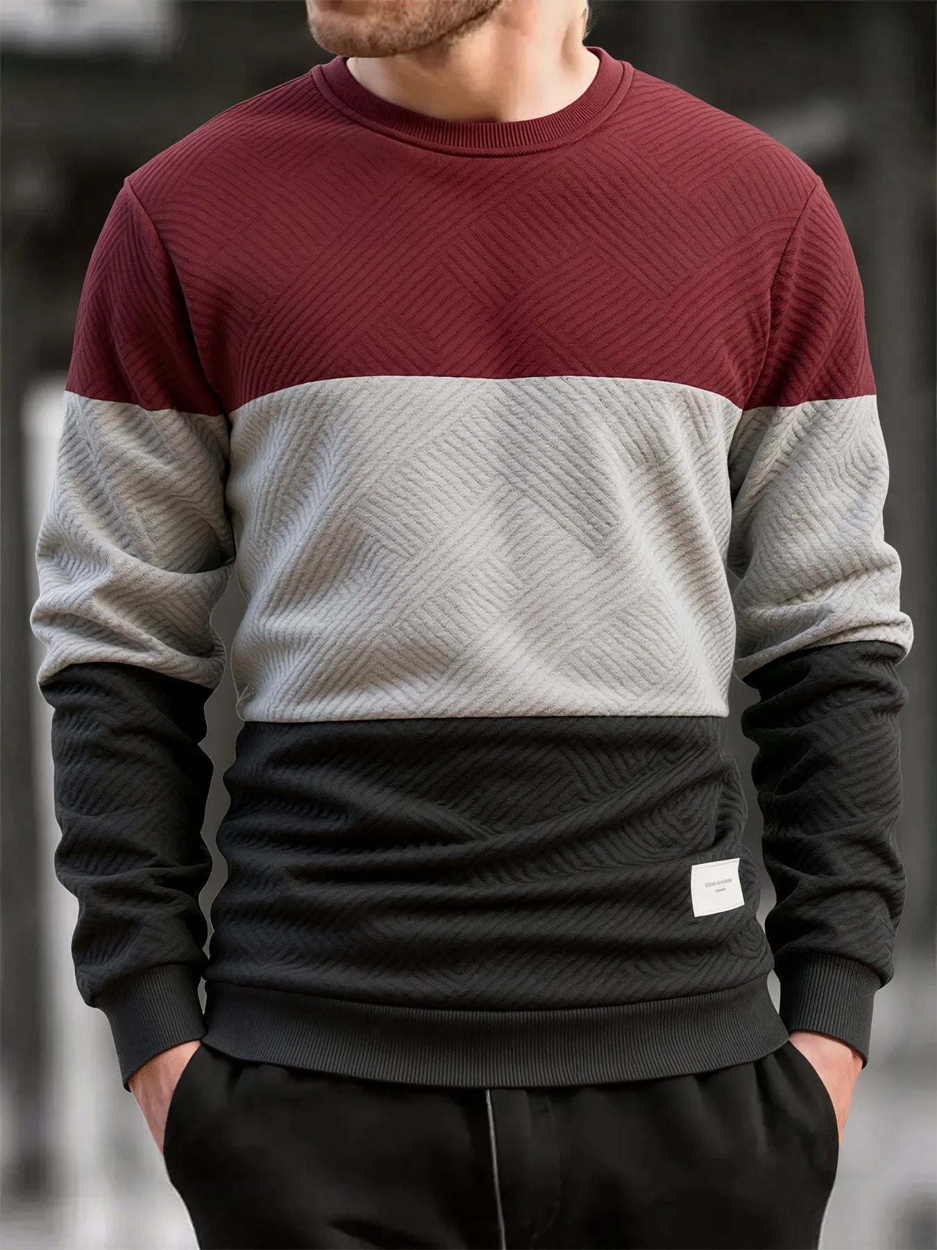 Autumn Winter Men's Crew Neck Pullover Casual Thicker Sweatshirt Long Sleeve Warm Slim Knitted Sweaters Streetwear Men Clothing
