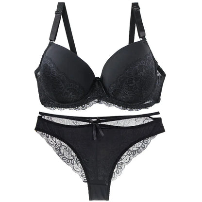 Nouvell Seamless Sexy Lace Bras Set 34/75 36/80 38/85 40/90 42/95 44/100 BCDE Cup Underwear For Women Push Up Lingerie