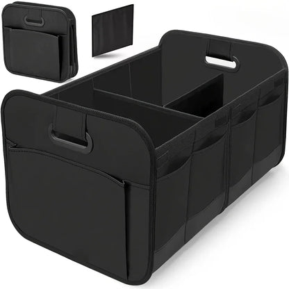 Collapsible Car Trunk Storage Box, 600D Oxford Fabric SUV Organizer with Reinforced Handles & Multiple Compartments for Vehicle
