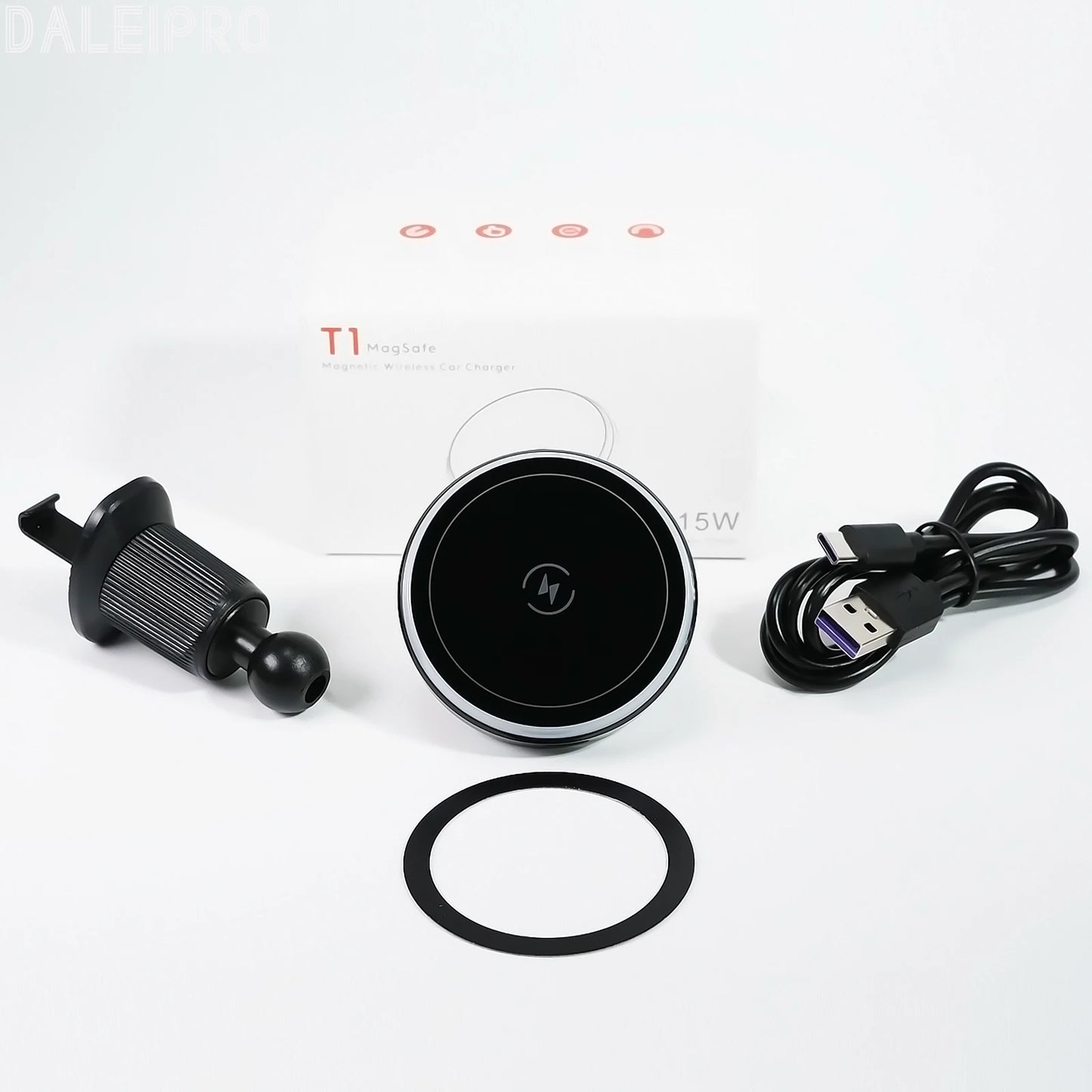 For Toyota Land Cruiser 250 Prado LC250 2024 2025 Double Phone Holder Car Multifunctional Storage Box Magsafe Wireless Charger