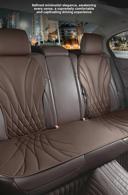 Sporty Universal Car Seat Cover Four Season Auto Perforated Leather Breathable Anti-Slip Covers Cushion SUV Car Seat Protection