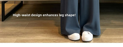 High Waist Wide Leg Pants Women's Loose Casual Straight Nine Points Super plus Size Slimming Trousers Korean Sle Spring Aut...