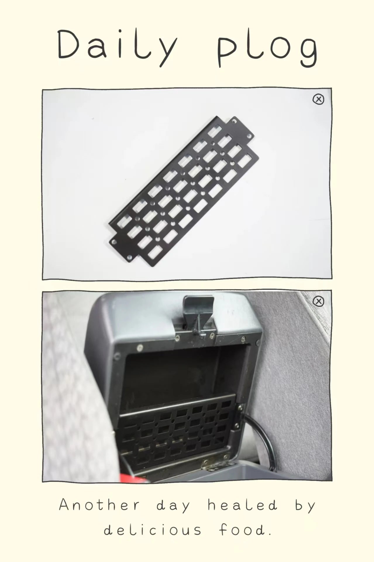 For 87-04 Nissan Safari Y60, storage grille compartment at the bottom of the armrest lid. For Nissan Patrol Y60 accessories.