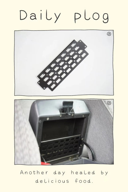 For 87-04 Nissan Safari Y60, storage grille compartment at the bottom of the armrest lid. For Nissan Patrol Y60 accessories.