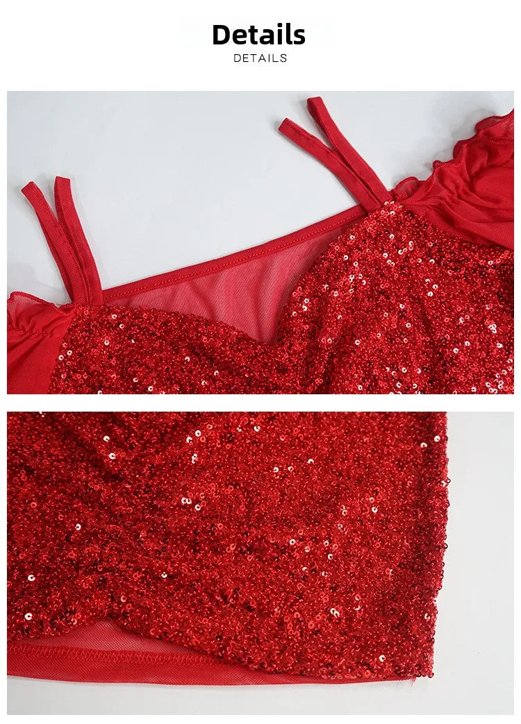 Sexy Sequin Belly Dance Costume 2025 Summer New Arrival High-End Practice Suit Performance Ethnic Dancewear Chinese Manufacturer