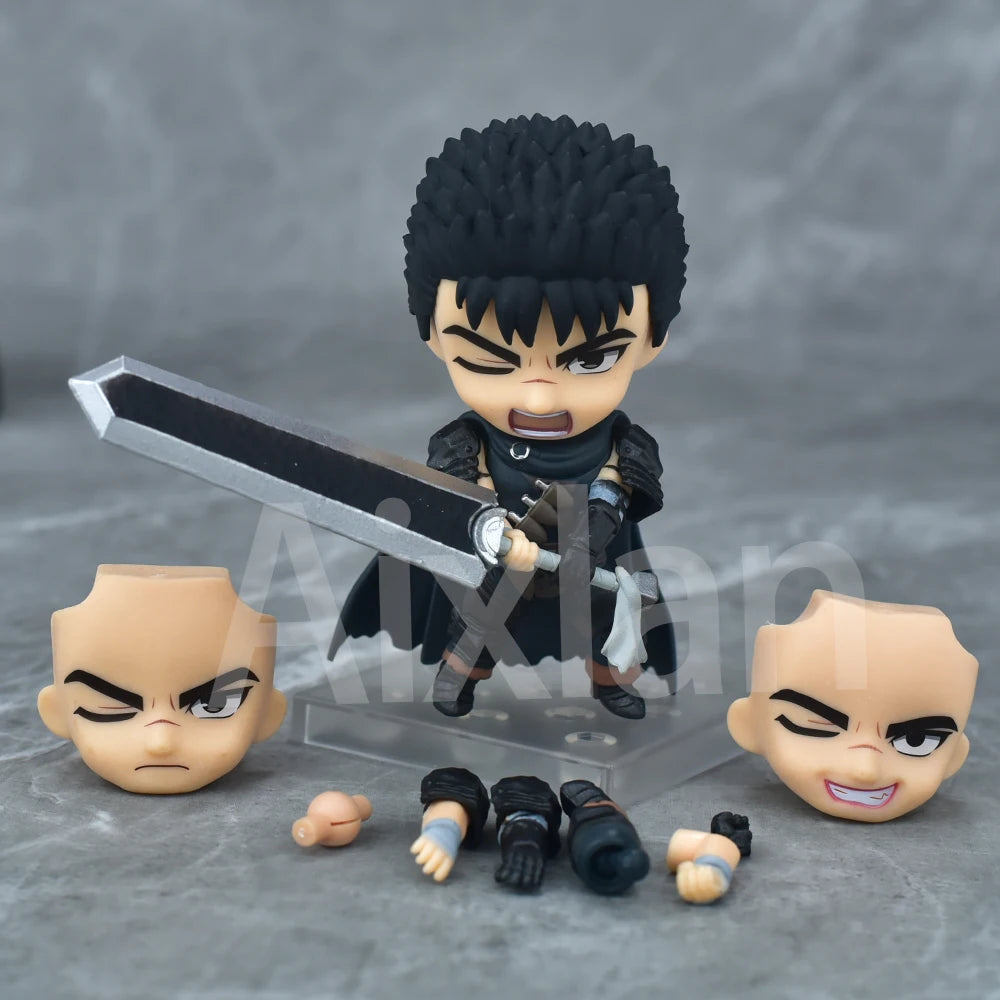 Aixlan #2134 Guts Figure 10cm Q Version Swordsman Warrior PVC Action Figure Amine Birthday Gift Collectible Figurine