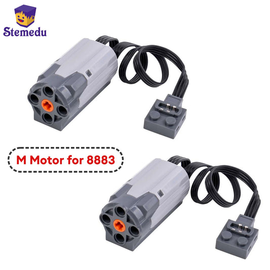 2PCS M Motor Power Functions Group MOC Technical Parts PF Blocks 8883 58120c01 Speed Motor Compatible with Legoeds