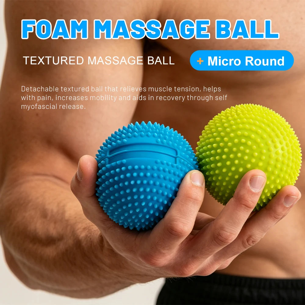 Detachable Foot Neuro Massage Ball with Spikes Pilates Yoga Sports Fitness Muscle Relaxation Massage Ball for Body Hand Therapy