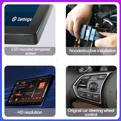 SCARLIU for Mazda 2 2007-2014 Multimedia Video Player 4G WIFI GPS Navigation Carplay DVD Head Unit 2 Din Android 16 Car Radio