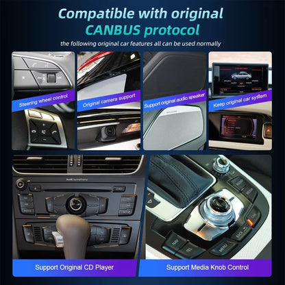 Android 14 8+128GB CarPlay For Audi Q7 4L 2005-2015 MMI 2G 3G GPS Car Multimedia Player Navigation Auto Radio Stereo DSP WIFI