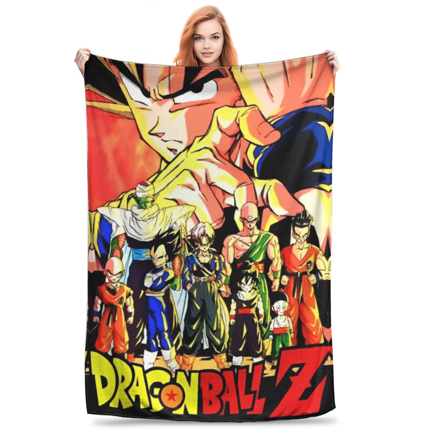 Dragon Ball Blanket Anime Goku Pattern Soft Throw Blankets for Bed Bedroom Quilt Air Conditioning Personalised Warm Bedspread