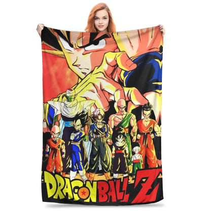 Dragon Ball Blanket Anime Goku Pattern Soft Throw Blankets for Bed Bedroom Quilt Air Conditioning Personalised Warm Bedspread