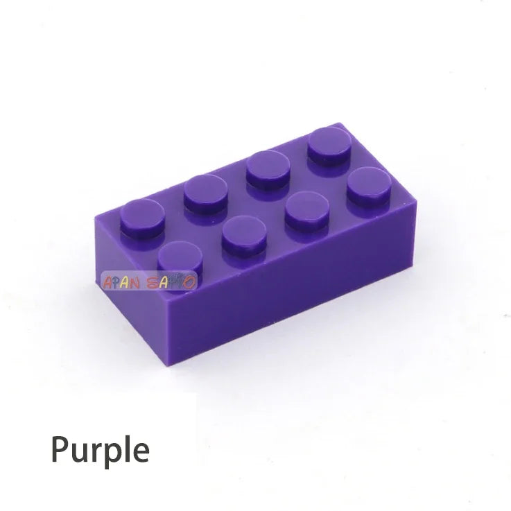 300pcs 2x4 Dot DIY Building Blocks Thick Figures Bricks Educational Creative Size Compatible With 3001 Plastic Toys for Children