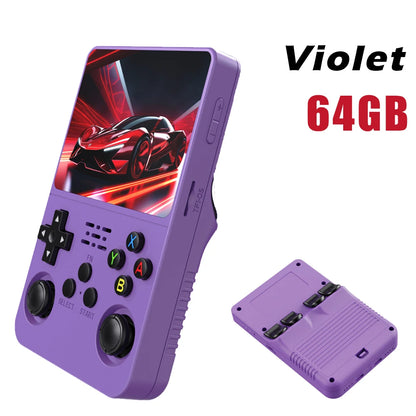 Open Source R36S Retro Handheld Video Game Console Linux System 3.5 Inch IPS Screen Portable Pocket Video Player 64GB Games Gift