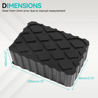 2Pcs Car Jack Rubber Pad Lift Blocks Floor Elevator Cars Parts Jacks Lifting Tools Shock-Absorbing Auto Camper Lift Support Pads