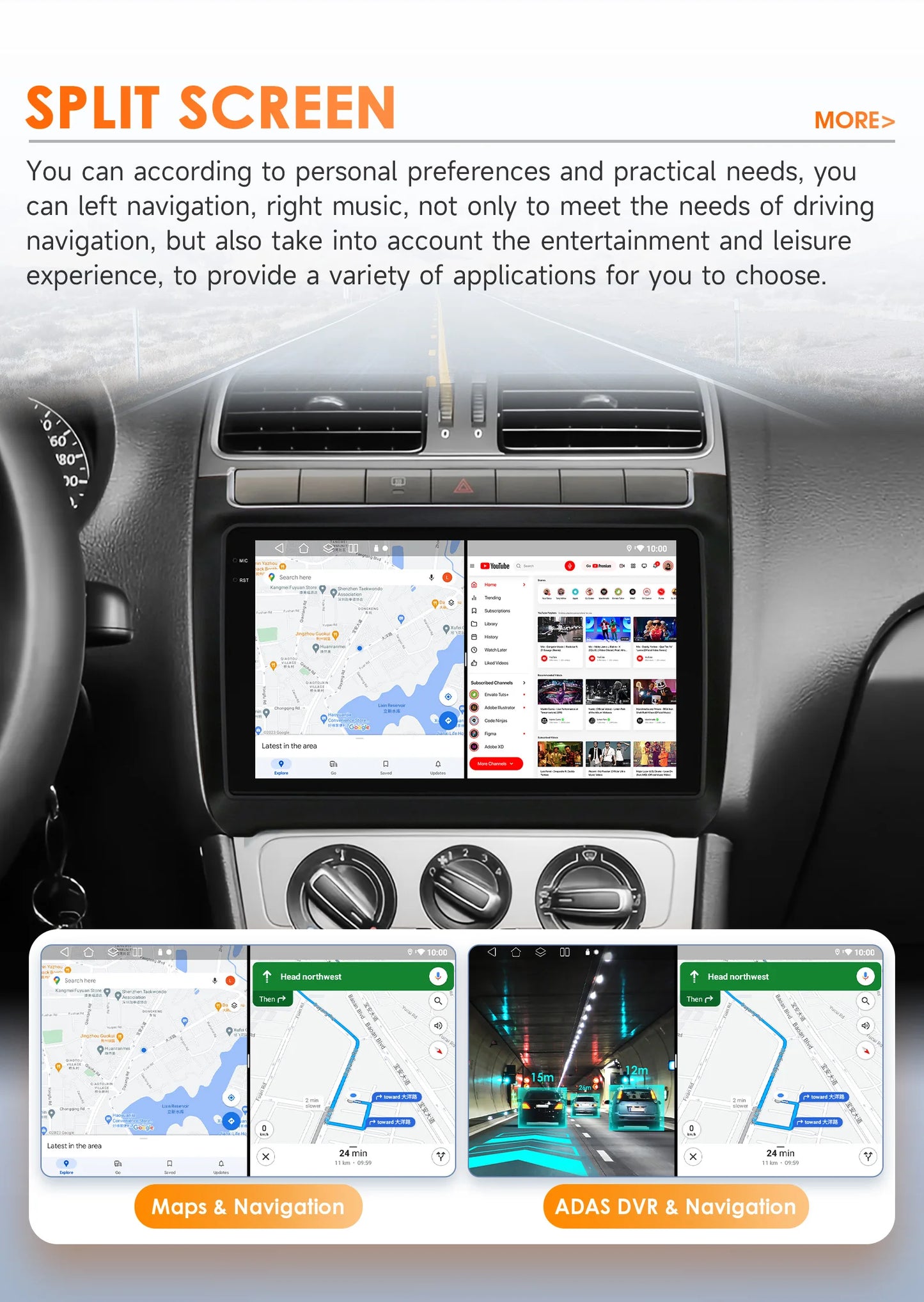 Hizpo 9" Car Radio Carplay for Volkswagen Polo 5 2008 - 2020 Smart Player Wireless Android Auto GPS Navigation BT 6115 WiFi 4G