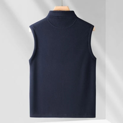 Men's Warm Vest Coat Polar Fleece Windproof Outdoor Multi Pocket Sports Sleeveless Jacket Casual Thick Letter Print Waistcoat