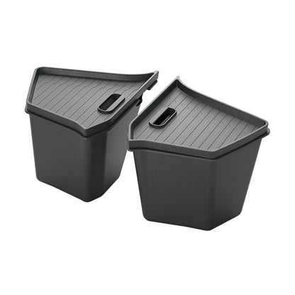 Trunk Side Storage Box Space Optimization Corrosion Resistant TPE Organizer Bins with Lids 1 Pair 2026 Tesla Model Y L LWB Trunk