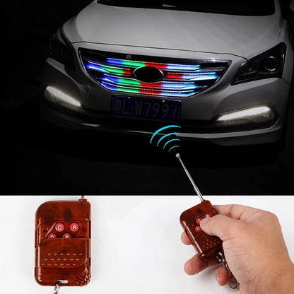 Car decoration with mesh flow lights, scanning through breathing lights, flow lights, turn signals, LED daytime running marquee