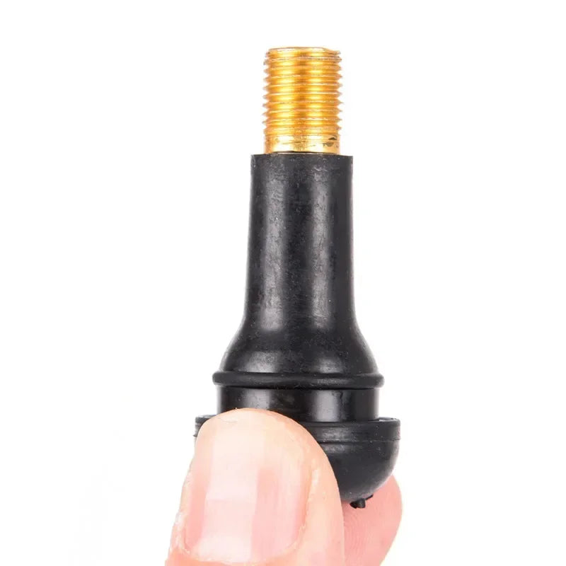 10Pcs TR413 Snap In Type Rubber Valve Tool Set Tubeless Tyre Valves Stems Rubber Valve Stems Car Accessories Parts Replacement