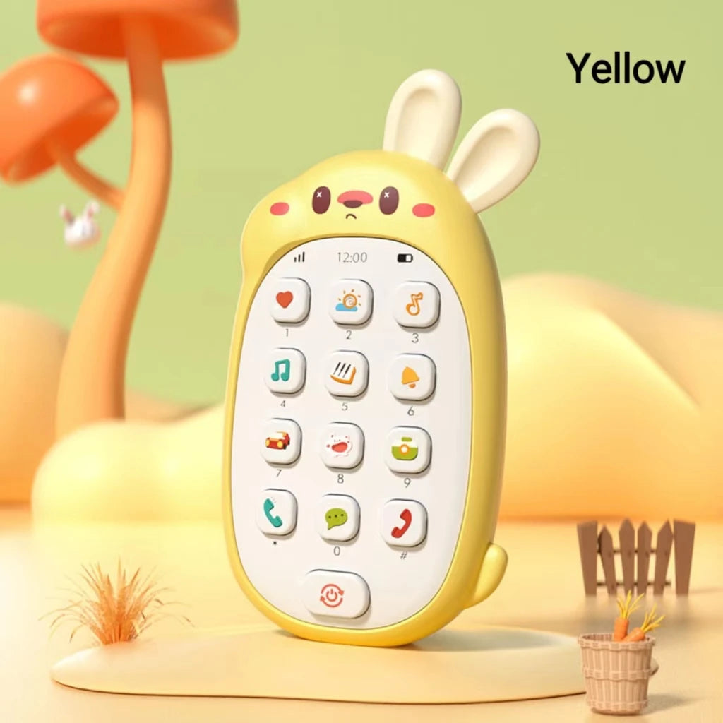 Brain early teaching rabbit cell phone gum chinese-english multi-functional infant enlightenment sleep toys