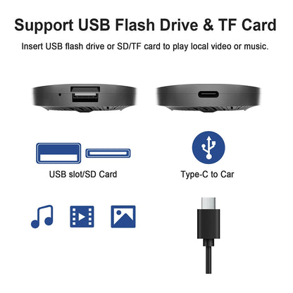 Android 13 Carplay AI Box Wireless Android Auto Smart TV Box For Youtube Netflix Toyota Mazda Hyundai Haval GMC Ford MG VW Kia