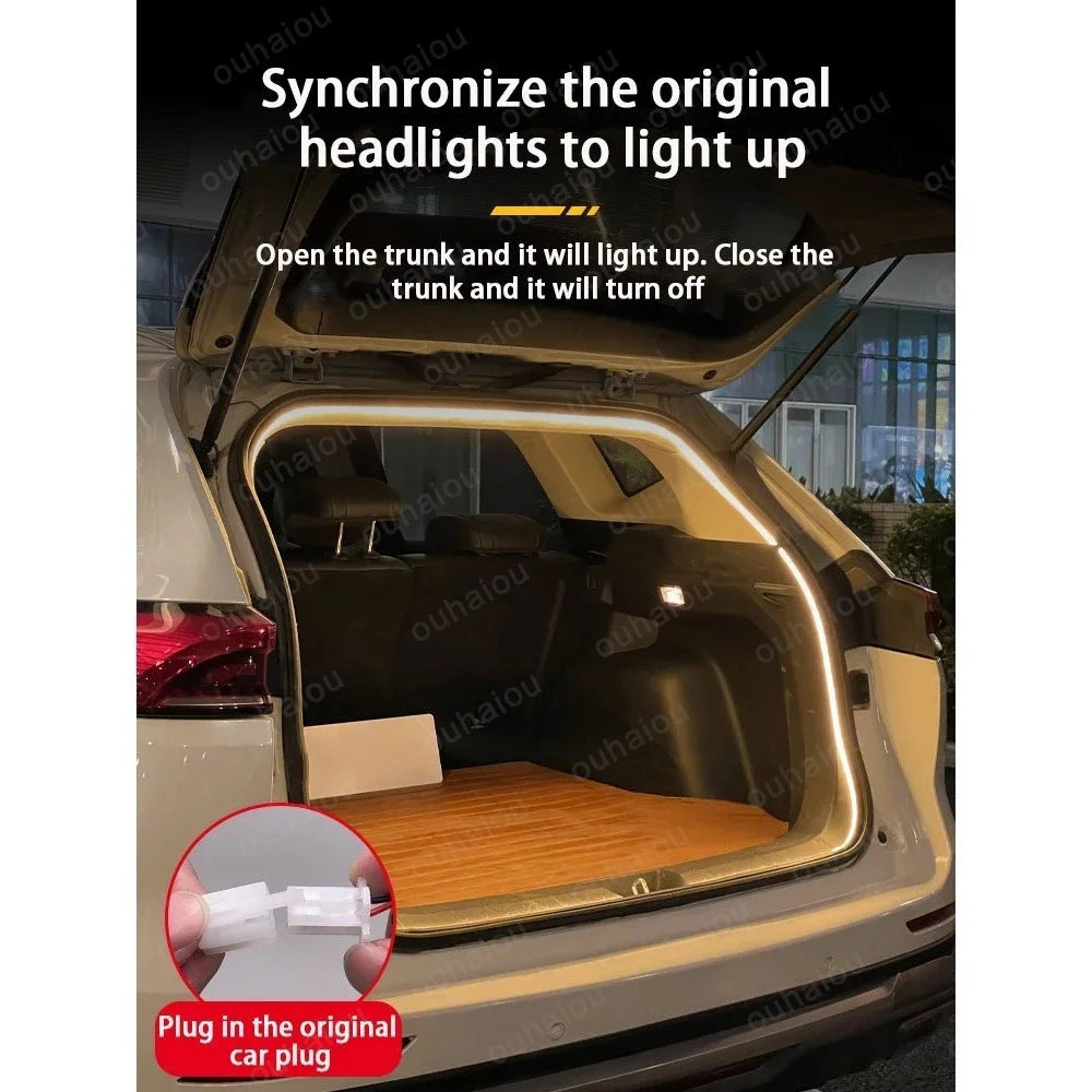 For Toyota Voxy 70 80 90 series trunk light modification light Atmosphere lights White warm white Rear Trunk LED Light Bar