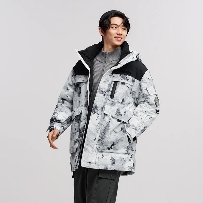 Semir Goose Down Jacket Men Waterproof Windproof Thermal Hooded Thickened 2025 Winter Man Clothing