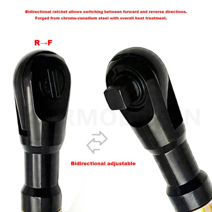 Universal 1/2 Inch Long Ratchet Wrench, Manual & Automatic High Torque Offset Impact Extension Wrench for Auto Repair