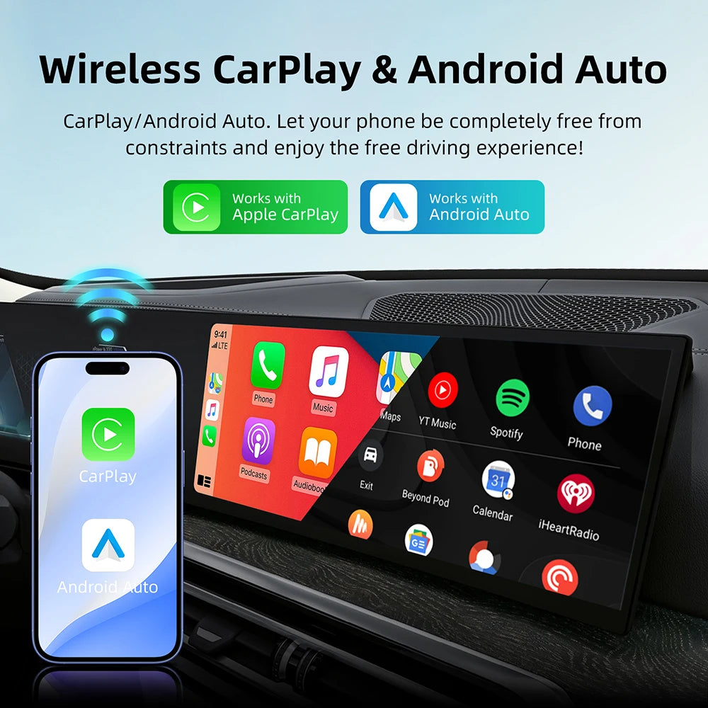Wireless AI Box For BMW Or Other Car With Wireless CarPlay System Android 13 8GB RAM 128GB ROM Dual WiFi Support 4G Sim LEXXSON