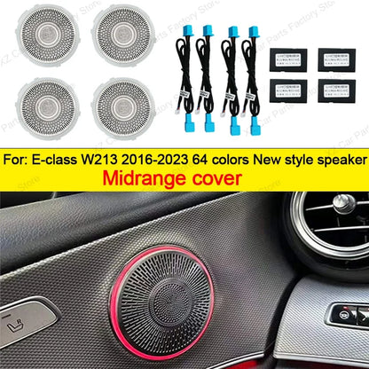 For Mercedes Benz E-Class W213 2016-2021 Led 64 Colors Air Vents AMG E43 E53 3D Rotating Tweeter Speaker Interior Ambient Light