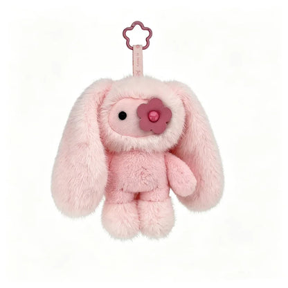 18/30cm Juju Rabbit Keychain Flower Eye Juju Rabbits Keyring Long Ears Bunny Keyring Cute Rabbit Pendant Halloween Birthday Gift