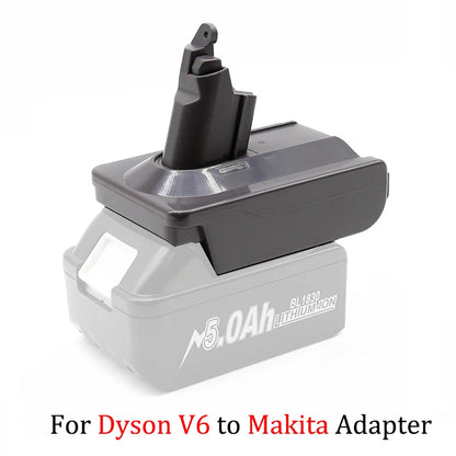 Adapter for Makita/Dewalt/Milwauke 18V Lithium Battery Converter To For Dyson V6 V7 V8 Series Vacuum Cleaner Tool DC58/SV11/SV10