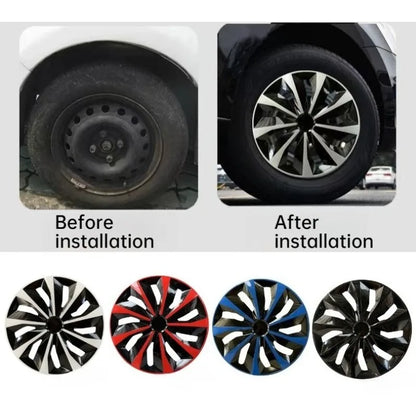 4PCS/set Universal Car Iron Steel Wheel  Hubcap R14 R15 R16 Inch Replacement Hub Caps Wheel Rim Cover PP Tire Accessories