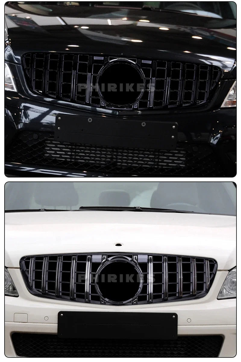 Front Bumper Grille For Mercedes Benz C W204 Sport Racing Grill AMG GT 2007 2008 2009 2010 2011 2012 2013 2014 Facelift