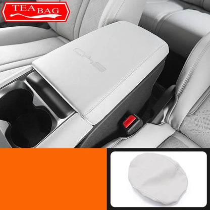 For BYD Yuan Pro Yuan UP EV 2024 Car Armrest Box Cover Interior Central Armrest Protection Gear Leather Pad Auto Accessories