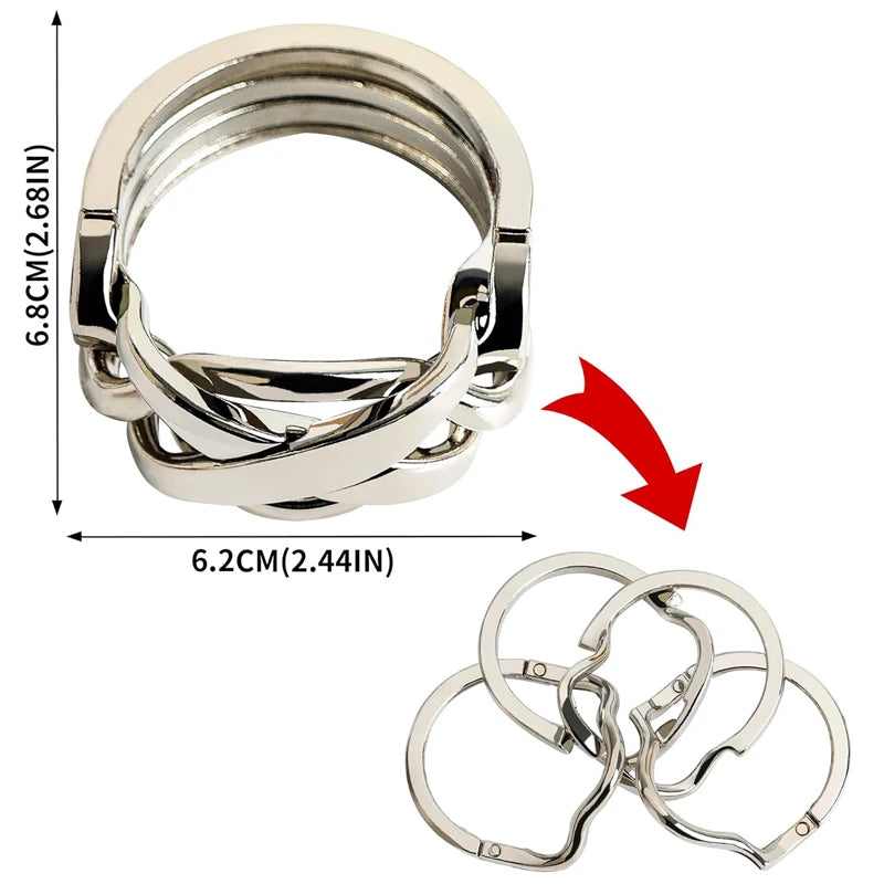 Magic Baffling Metal Brain Teaser Puzzle Set 3PCS Disentanglement Educational Toys Adults Kids Funny Gifts Juegos De Ingenio