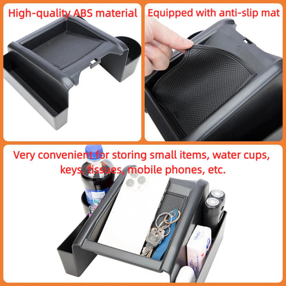 Car Gear Shift Storage Box Center Console Organizer Tray Phone Cup Holder for Suzuki Jimny 2024 2025 AT Model Interior Accessory