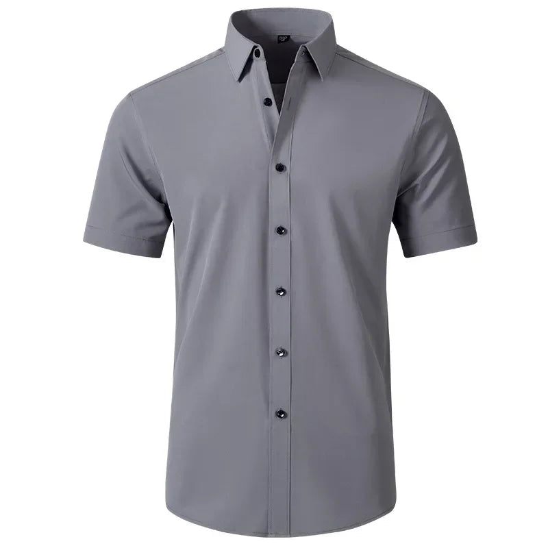 Four sided elastic shirt for men's shirt, multi-color non ironing, wrinkle resistant, simple business dress, casual shirt