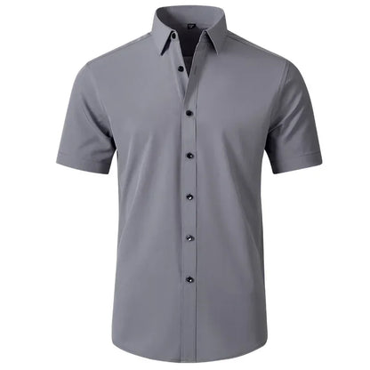 Four sided elastic shirt for men's shirt, multi-color non ironing, wrinkle resistant, simple business dress, casual shirt