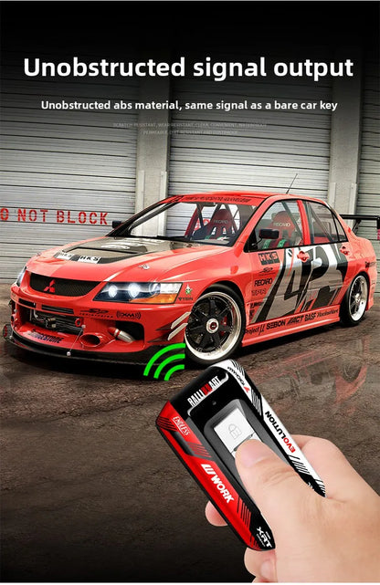 Car ABS Racing Style Key Shell Key Bag Cover Key Rings For Mitsubishi Outlander Eclipse Cross Pajero Lancer Evolution RALLIART
