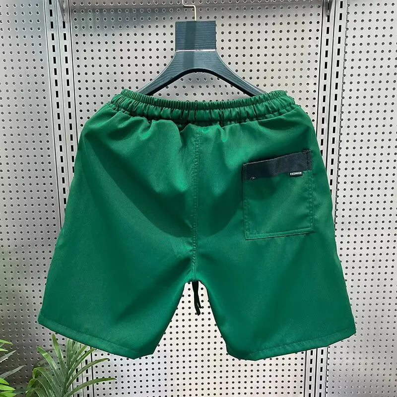 High Quality Men's Shorts Summer Quick Drying Breathable Beach Shorts American Style Trendy Men's Clothing Sports Pants 2025