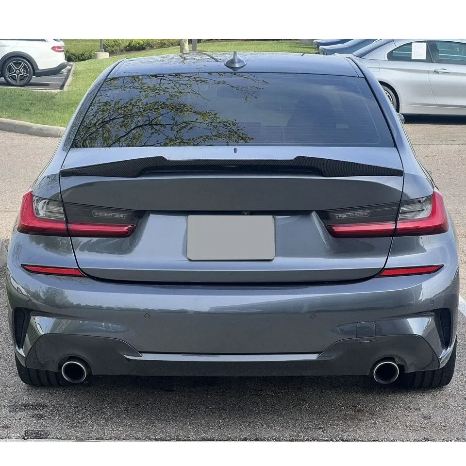 XVIP Car M4 Style Roof Spoiler Glossy Black Wings For BMW 3 Series G20 G28 2019-2022 330i 330e Sedan ABS Ducktail Trunk Spoilers